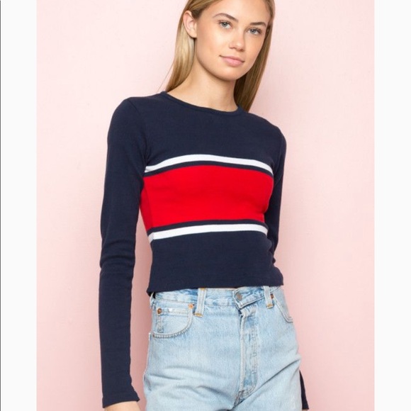 Brandy Melville Vanessa top - navy - Picture 4 of 6